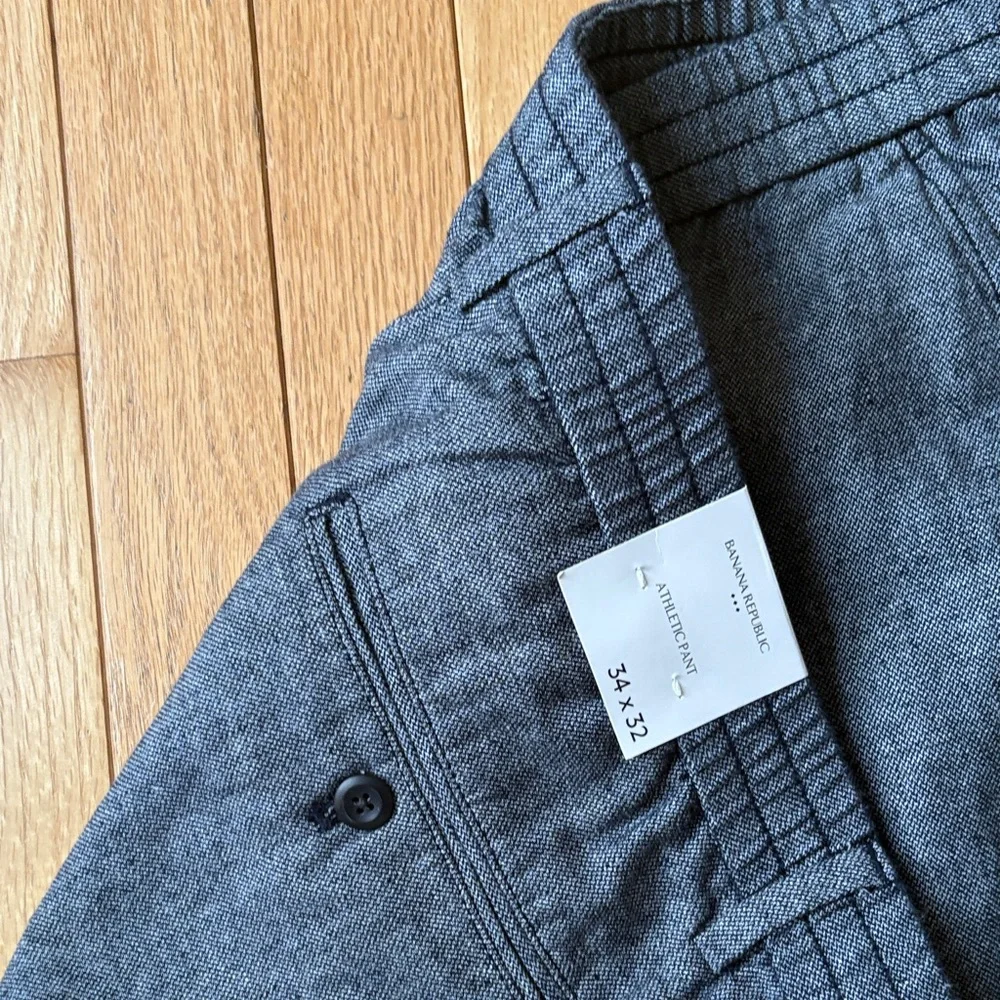 Banana Republic Charcoal Linen-Blend Trousers